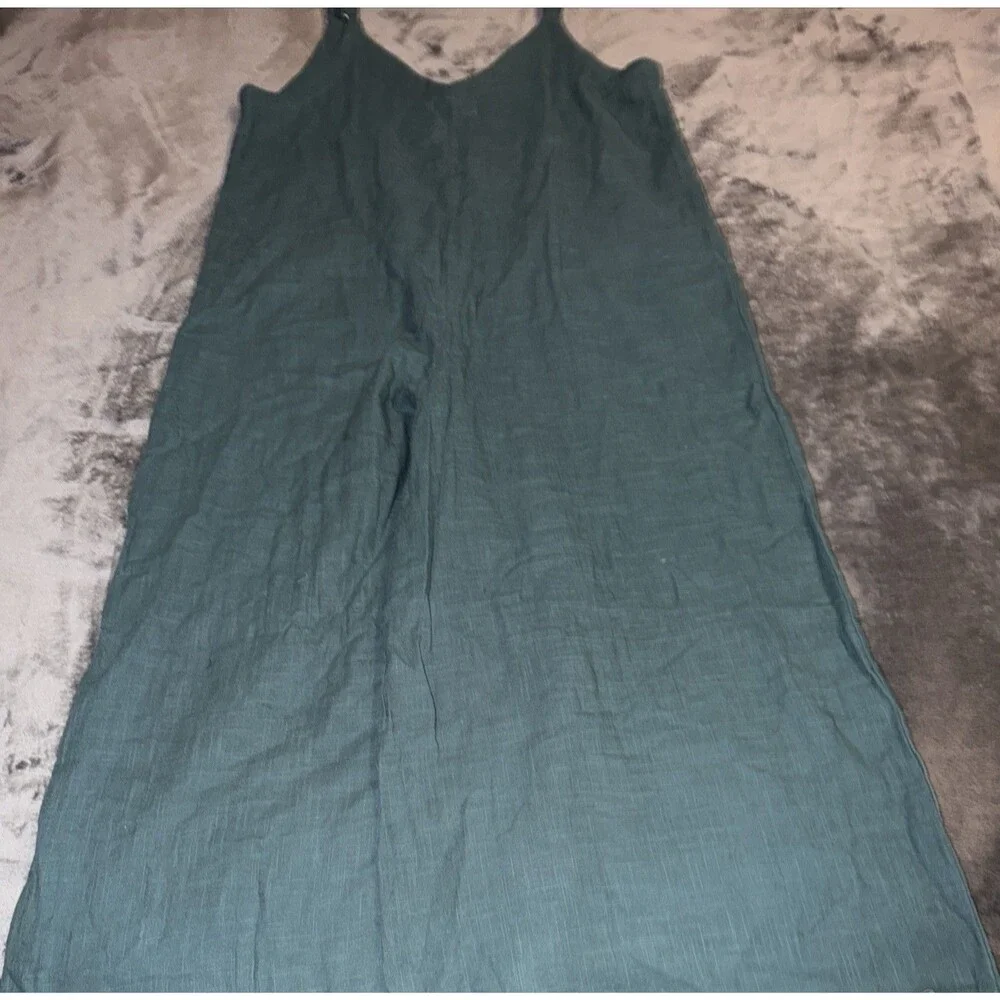medium Natural Life green overalls jumpsuit women - Picture 7 of 9